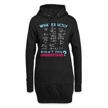 Physique Math Formule Blague - Sweat-shirt à capuche long Femme - noir - Devant
