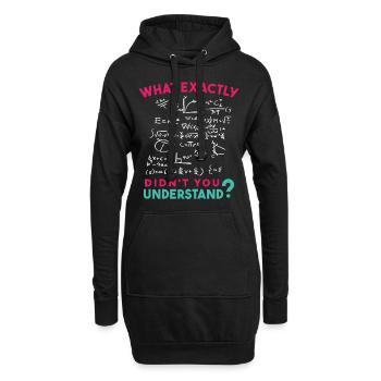 Physique Math Formule Blague - Sweat-shirt à capuche long Femme - noir - Devant