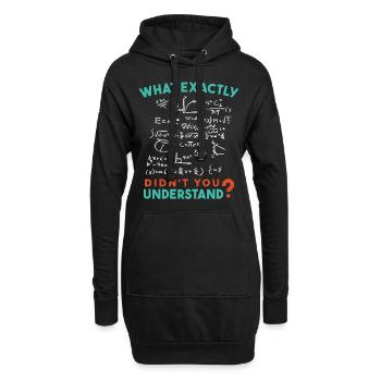Physique Math Formule Blague - Sweat-shirt à capuche long Femme - noir - Devant