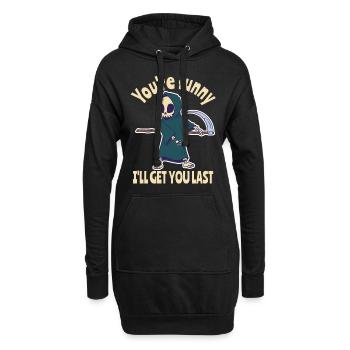 Drôle Grim Reaper Squelette Costume d’Halloween - Sweat-shirt à capuche long Femme - noir - Devant