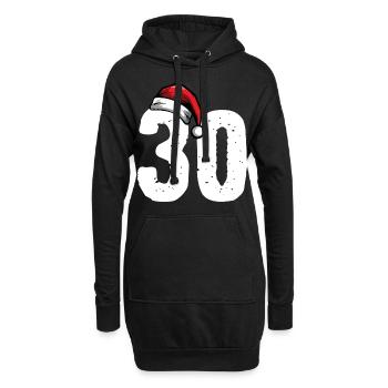 30 Numéro Noël - Sweat-shirt à capuche long Femme - noir - Devant