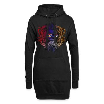 Artsakh - Sweat-shirt à capuche long Femme - noir - Devant