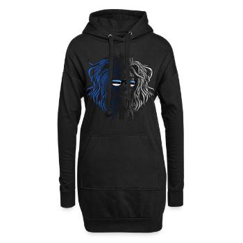 Estland - Hoodie-Kleid - Schwarz - Vorne