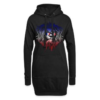 Frankreich - Hoodie-Kleid - Schwarz - Vorne