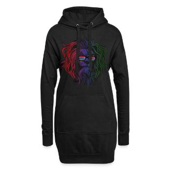Gambie - Sweat-shirt à capuche long Femme - noir - Devant