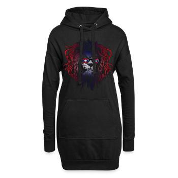 Laos - Hoodie-Kleid - Schwarz - Vorne
