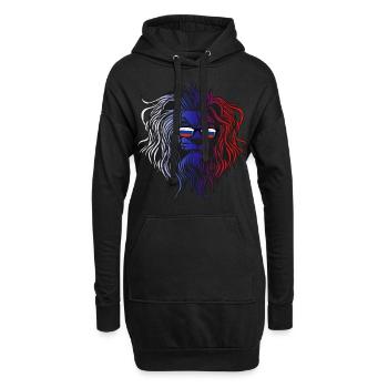 Russie - Sweat-shirt à capuche long Femme - noir - Devant