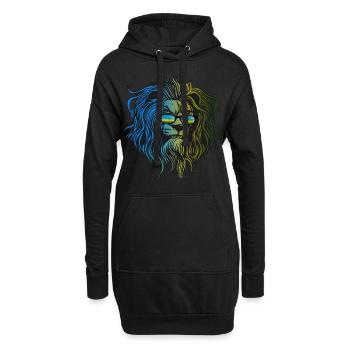 Ruanda - Hoodie-Kleid - Schwarz - Vorne