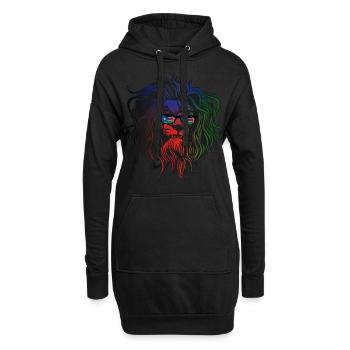 Sud Soudan - Sweat-shirt à capuche long Femme - noir - Devant
