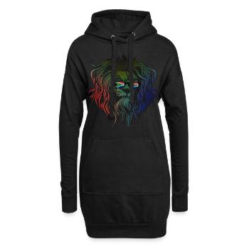 Südafrika - Hoodie-Kleid - Schwarz - Vorne