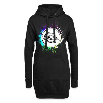 Scie circulaire à la main symbole Silhouette - Sweat-shirt à capuche long Femme - noir - Devant