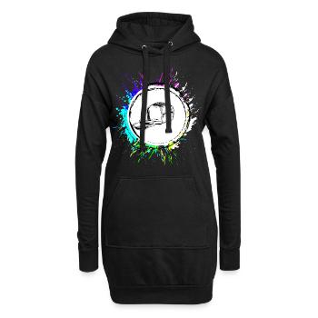Brot Backen Bäcker - Hoodie-Kleid - Schwarz - Vorne