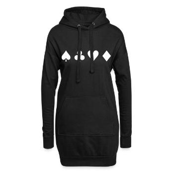 Pik Cross Heart Check - Sweat-shirt à capuche long Femme - noir - Devant