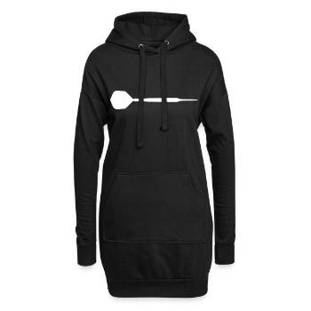 Dartpfeil für Darts Spieler - Hoodie-Kleid - Schwarz - Vorne