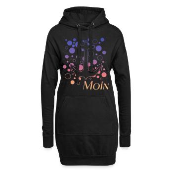 Moin - Hoodie-Kleid - Schwarz - Vorne