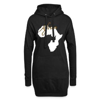 Africa - Hoodie-Kleid - Schwarz - Vorne