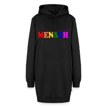 Mensch - Hoodie-Kleid - Schwarz - Vorne - AI Model Female 172 light (172cm)