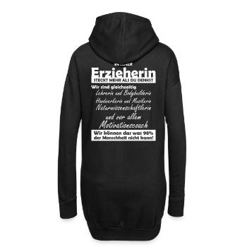 Erzieherin - Hoodie-Kleid - Schwarz - Hinten