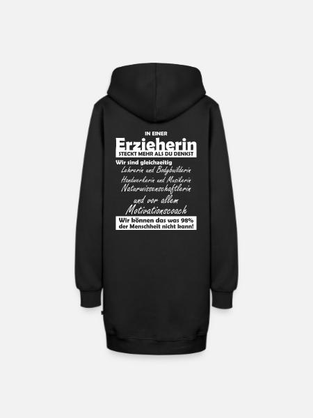Erzieherin - Hoodie-Kleid - Schwarz