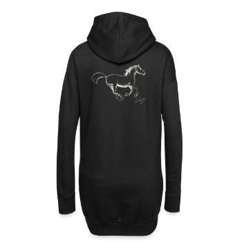 CHEVAL AU GALOP Louis RUNEMBERG © Adagp - Sweat-shirt à capuche long Femme - noir - Dos