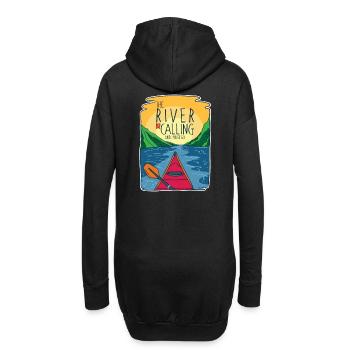 Kajak - Hoodie-Kleid - Schwarz - Hinten