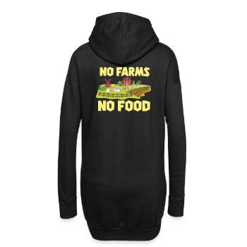 No Farms No Food - Cadeau pour fermier et fermier - Sweat-shirt à capuche long Femme - noir - Dos