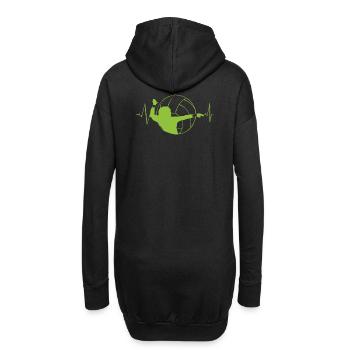 Battement de coeur de volleyball - Sweat-shirt à capuche long Femme - noir - Dos