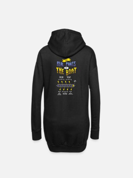 Rowing Rowing Boat - Hoodie Dress - black