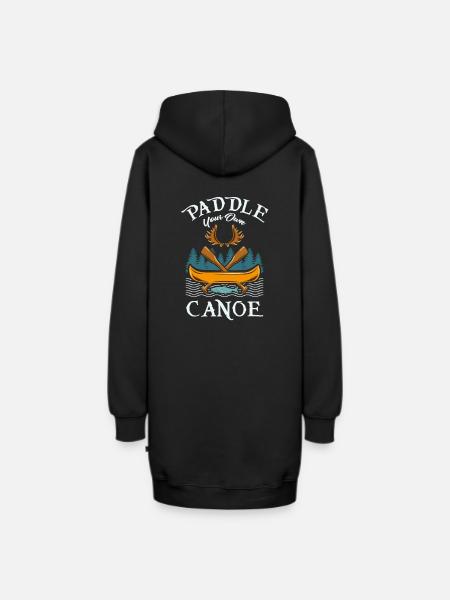 Kanu Kanufahren Kanutour - Hoodie-Kleid - Schwarz