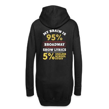 théâtre - Sweat-shirt à capuche long Femme - noir - Dos