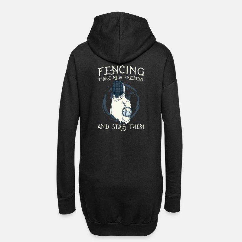 Fechten Fechter - Hoodie-Kleid - Schwarz