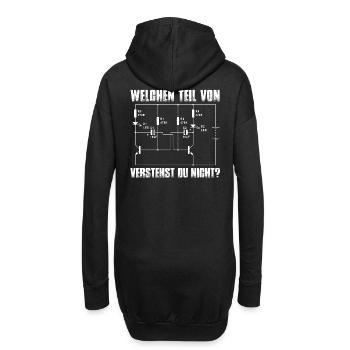 T-Shirt für Elektronik-Nerds - Cooles Geschenk? ;) - Hoodie-Kleid - Schwarz - Hinten