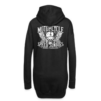 Motorrad Rennsport evil Eyes - Hoodie-Kleid - Schwarz - Hinten