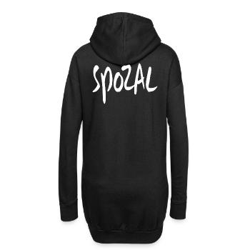 2reborn spozal spatz vogel bird schatz liebe ehema - Hoodie-Kleid - Schwarz - Hinten