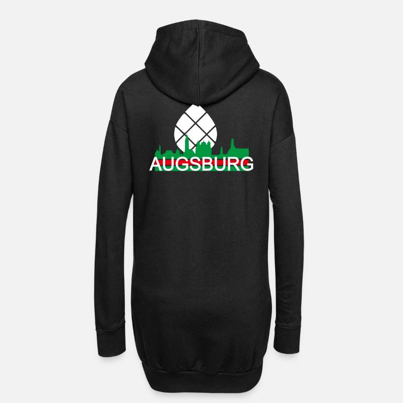 Augsburg - Skyline - Hoodie-Kleid - Schwarz