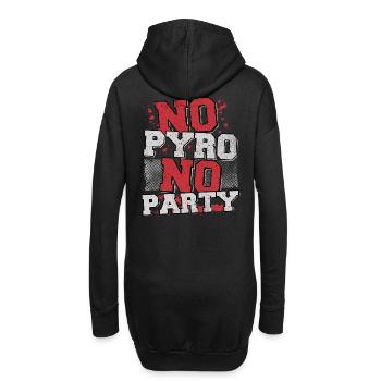 pas de pyro no party disant chemise de feux d'artifice vuurwerk - Sweat-shirt à capuche long Femme - noir - Dos