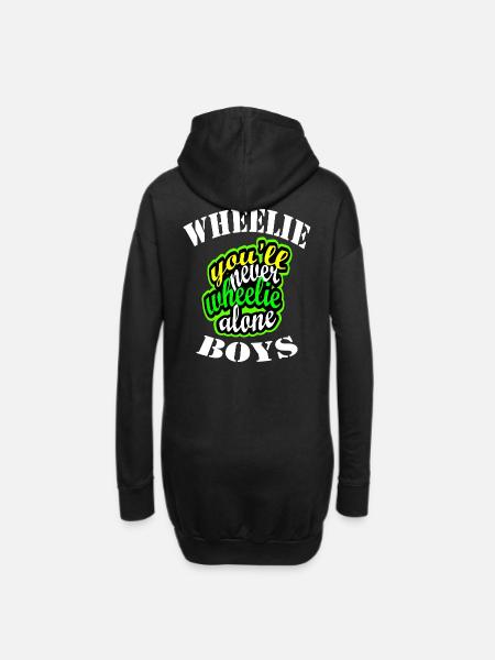 Wheelie - Hoodie Dress - black