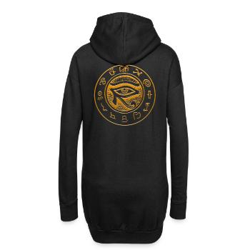 eye horus anubis osiris ra Auge Ägypten Pharao - Hoodie-Kleid - Schwarz - Hinten