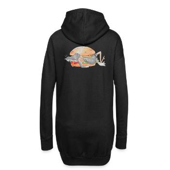 Ratfoodz' I can haz Ratzburger (Backprint) @ Ratz - Hoodie-Kleid - Schwarz - Hinten