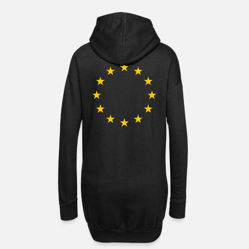Europa - Hoodie-Kleid - Schwarz