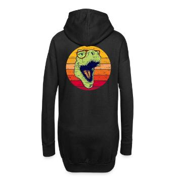 T-Rex drôle avec des lunettes | Dino avec lunettes - Sweat-shirt à capuche long Femme - noir - Dos