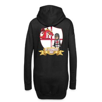 St. Georg Tag Drachenritter - Hoodie-Kleid - Schwarz - Hinten