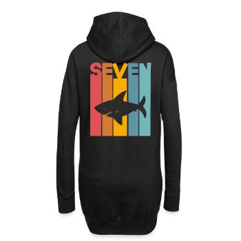 Requin 7 ans enfants - Sweat-shirt à capuche long Femme - noir - Dos
