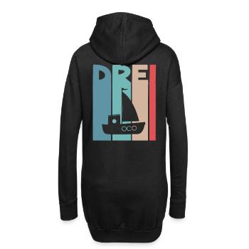 3 Jahre Kindergeburtstag - Hoodie-Kleid - Schwarz - Hinten