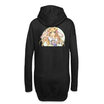 Manga - Hoodie-Kleid - Schwarz - Hinten