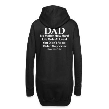 Papa Happy Father S Day, egal wie schwer das Leben wird - Hoodie-Kleid - Schwarz - Hinten