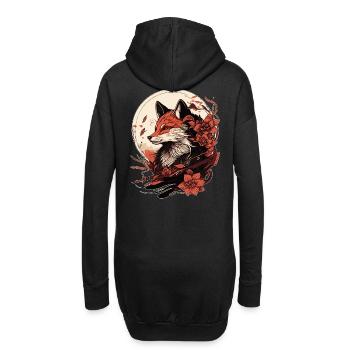 Fuchs Japan - Hoodie-Kleid - Schwarz - Hinten