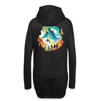 Voyage au centre de la Terre - Sweat-shirt à capuche long Femme - noir - Dos