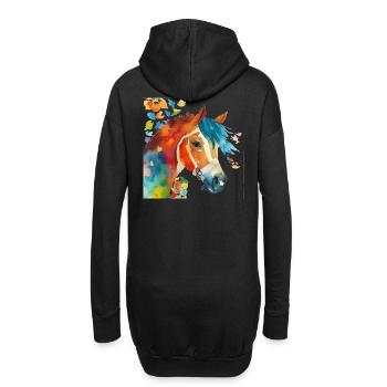 Le bonheur du cheval - Sweat-shirt à capuche long Femme - noir - Dos