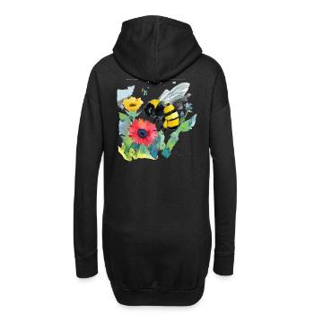 Bourdon - Sweat-shirt à capuche long Femme - noir - Dos